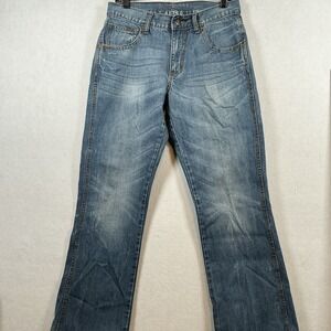 Wrangler Retro Relax Boot Jeans Men's 31x36 Blue Distressed Western Cowboy Rodeo